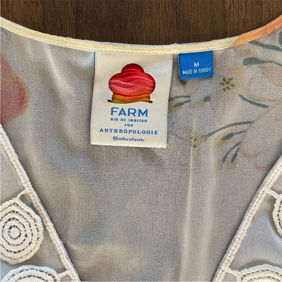 FARM Rio x Anthropologie Eloisa Boho Floral Flowy Cottagecore Midi Dress Size M - Picture 6 of 16